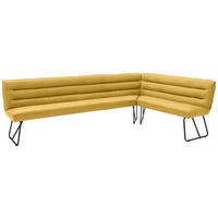 ECKBANK 284/184 cm Flachgewebe Gelb, Schwarz   - Gelb/Schwarz, Design, Textil/Metall (284/184cm) - Dieter Knoll