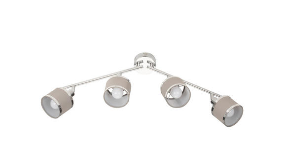 STRAHLER 89,3/10/19,5 cm - Chromfarben/Grau, Basics, Kunststoff/Textil (89,3/10/19,5cm) - Novel