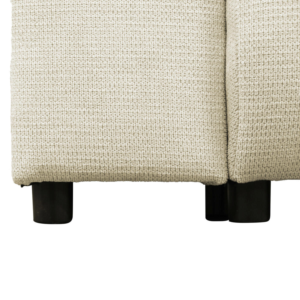ECKSOFA Beige Struktur  - Beige/Schwarz, Design, Kunststoff/Textil (250/160cm) - MID.YOU