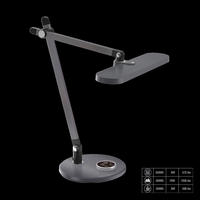 LAMPA NA PÍSACÍ STÔL, 38/53/37 cm - čierna/tmavosivá, Basics, kov/plast (38/53/37cm)
