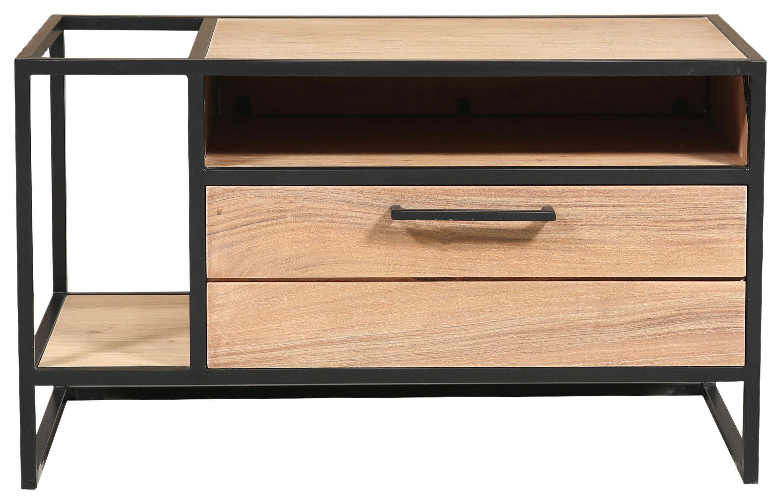 LOWBOARD Urban Garden 2.0  in 93/54/47 cm  - Schwarz/Honig, Design, Holz/Metall (93/54/47cm) - MID.YOU