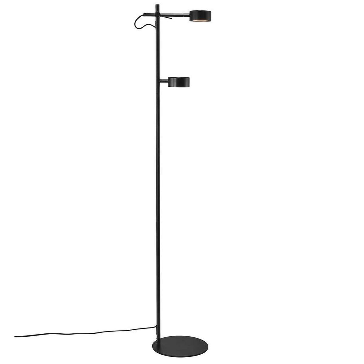 LED-STEHLEUCHTE CLYDE 26,6/138 cm   - Schwarz, Design, Metall (26,6/138cm) - Nordlux