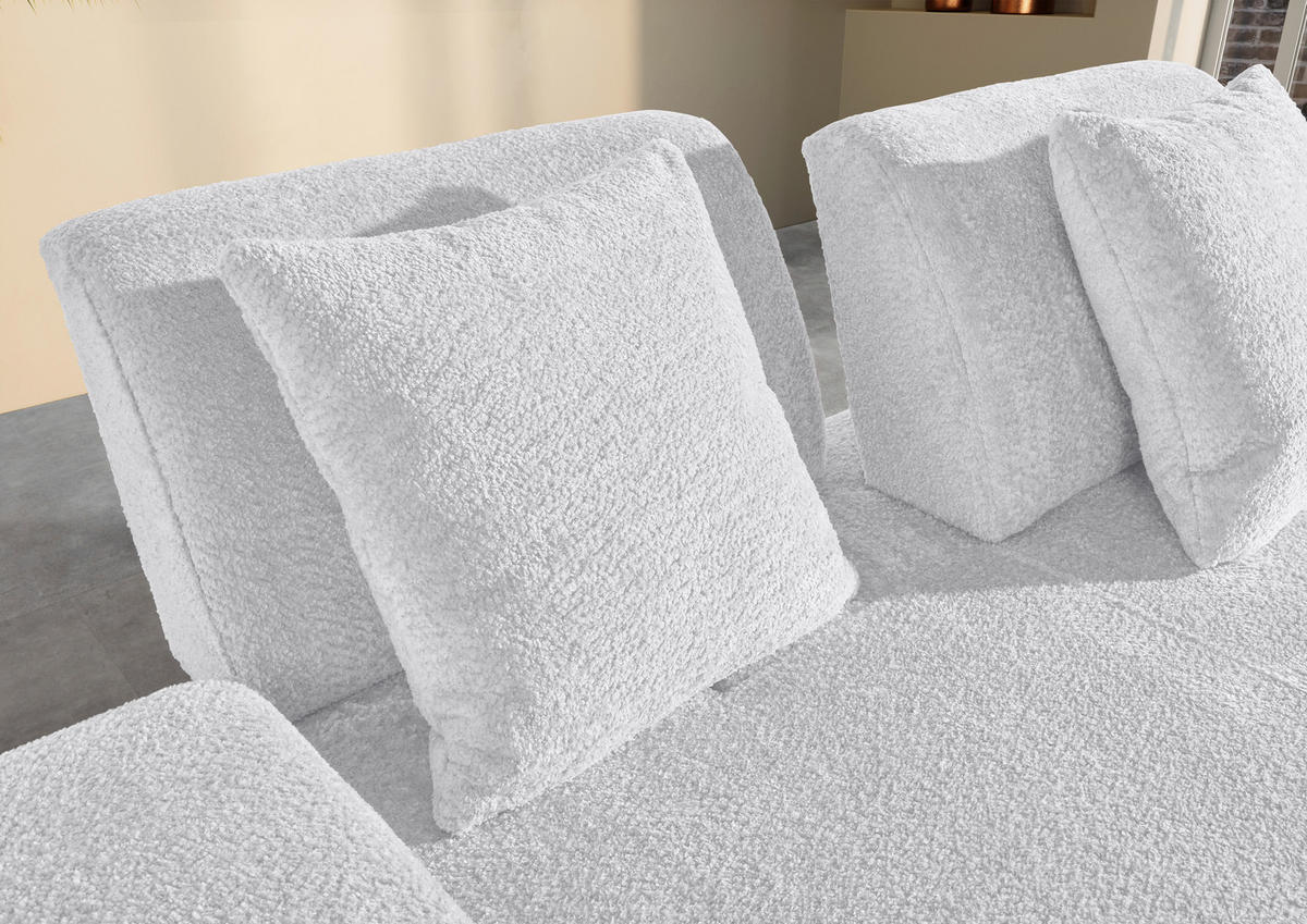SCHLAFSOFA in Textil Hellgrau  - Hellgrau/Schwarz, Konventionell, Kunststoff/Textil (235-255/80/116-138cm) - Carryhome