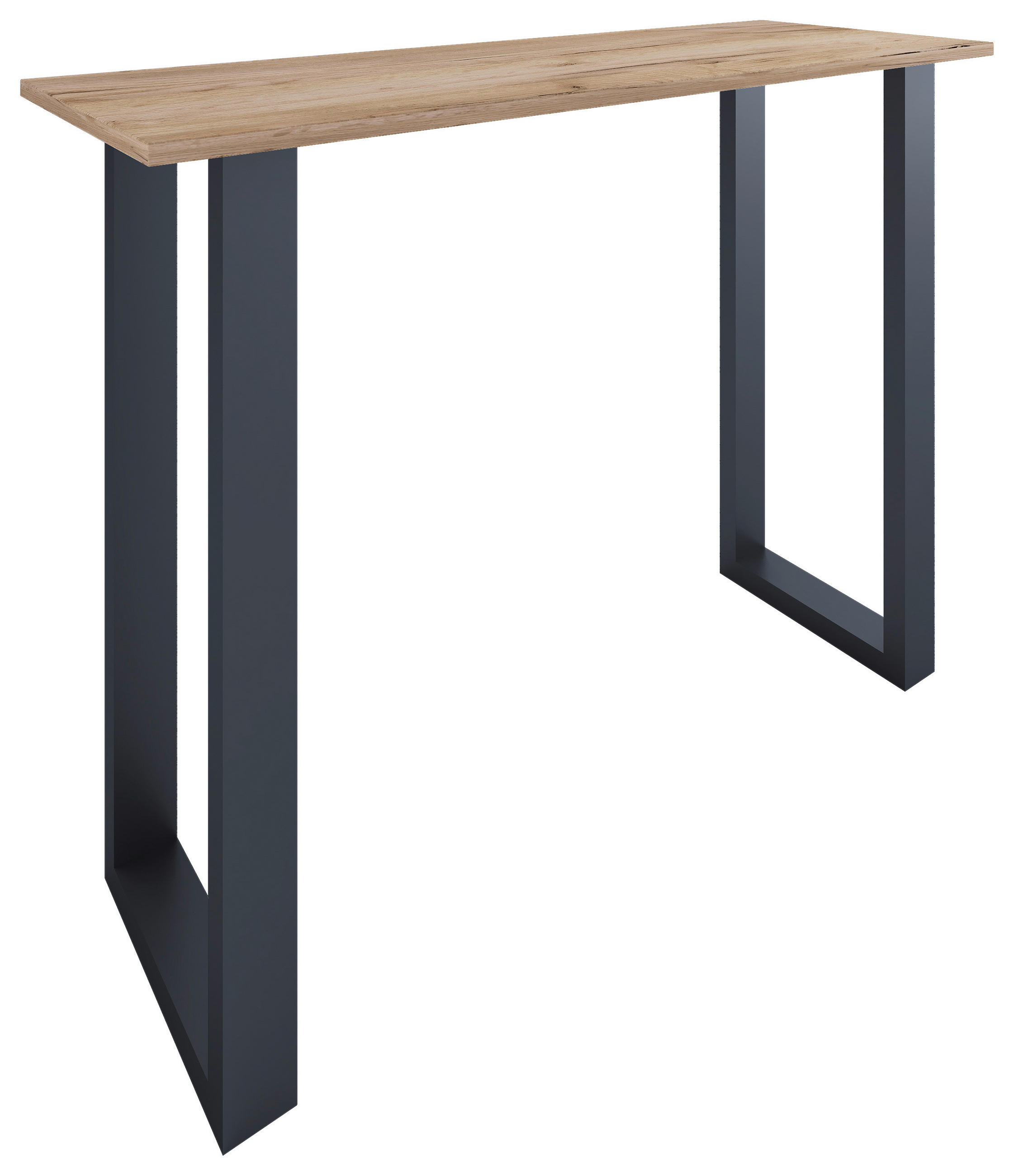 BARTISCH in Metall, Holzwerkstoff 140/102/50 cm   - Eichefarben/Schwarz, KONVENTIONELL, Holzwerkstoff/Metall (140/102/50cm)