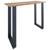 BARTISCH in Metall, Holzwerkstoff 140/102/50 cm   - Eichefarben/Schwarz, KONVENTIONELL, Holzwerkstoff/Metall (140/102/50cm)