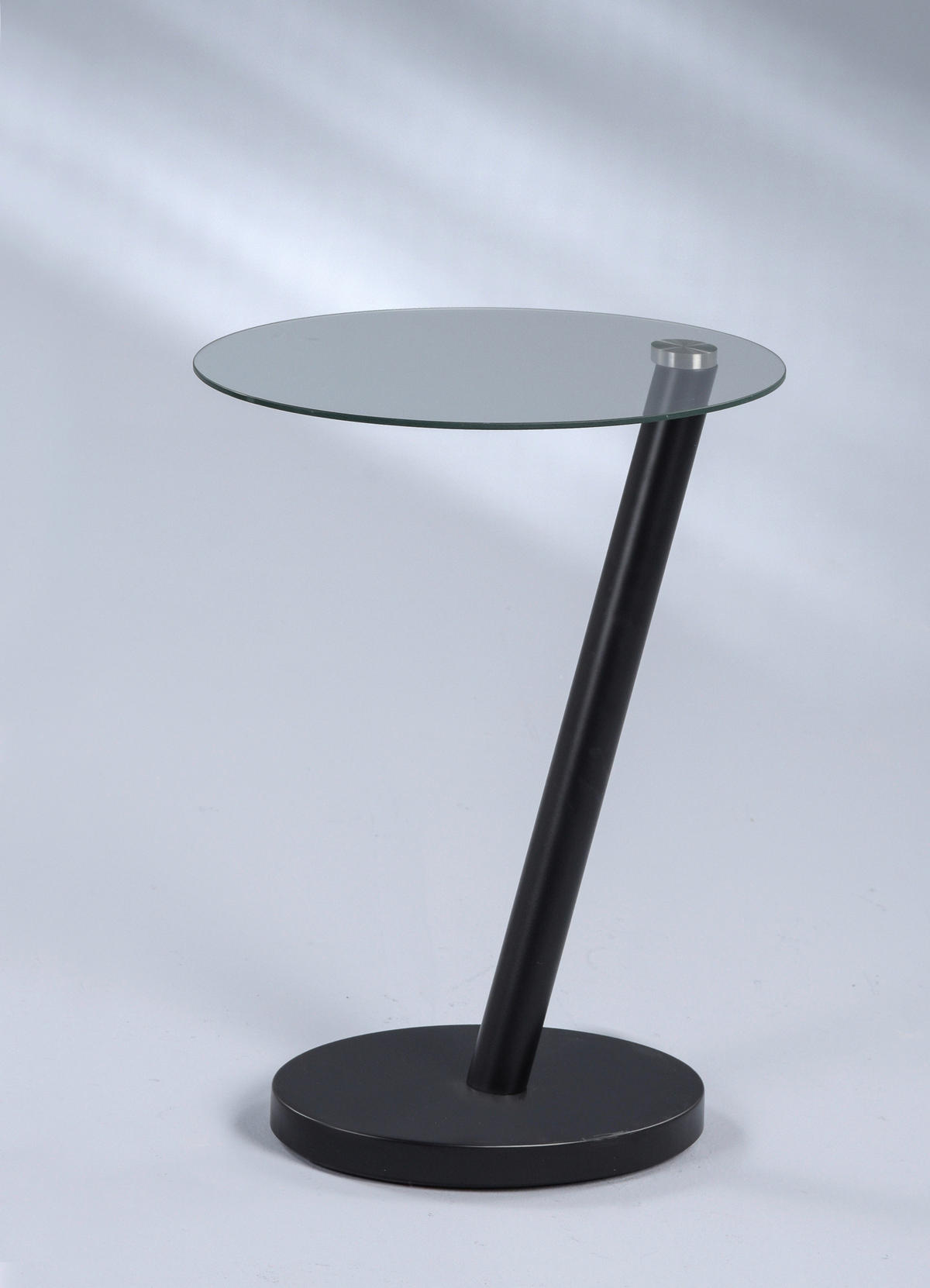 BEISTELLTISCH 40/30/50 cm Schwarz oval  - Schwarz, Design, Glas/Metall (40/30/50cm)