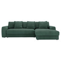 ECKSOFA in Cord Waldgrün  302/182 cm  - Waldgrün/Schwarz, MODERN, Kunststoff/Textil (302/182cm) - Carryhome