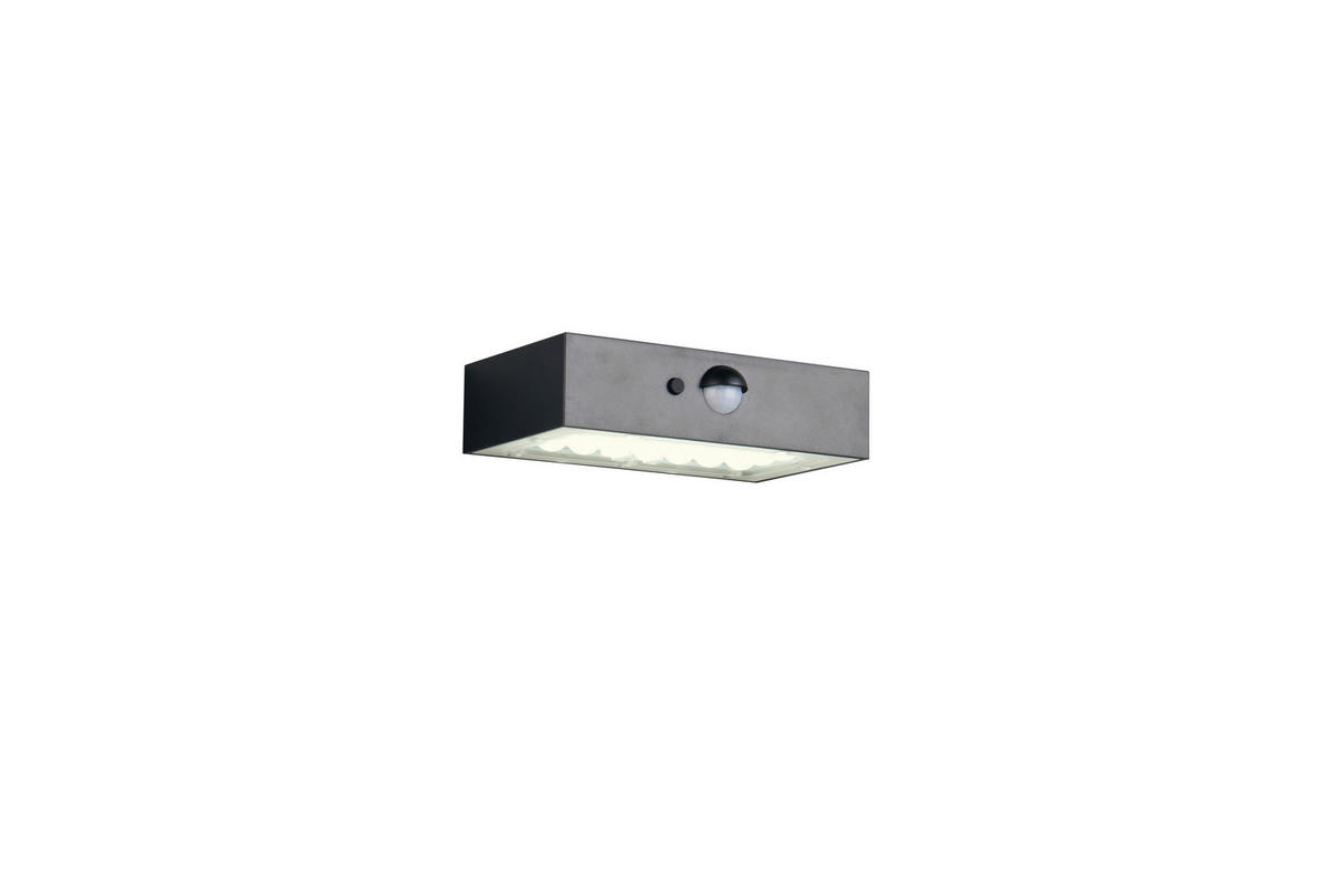 AUßENWANDLEUCHTE Elvas 13.8/3.6/9 cm  - Schwarz, Design, Kunststoff (13.8/3.6/9cm)