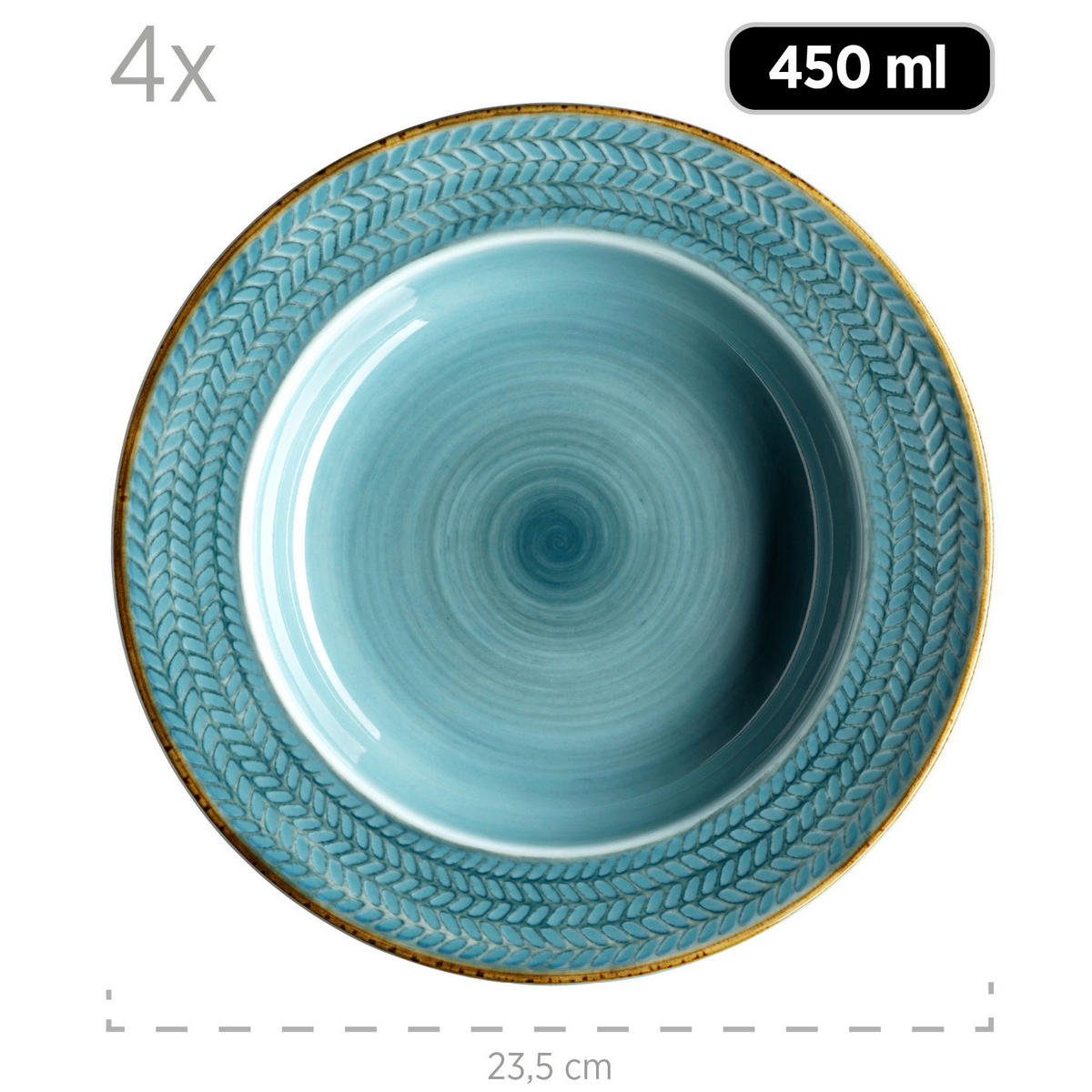 TAFELSERVICE Prospero 8-teilig  - Blau, Basics, Keramik (30,5/30,5/22cm) - Mäser