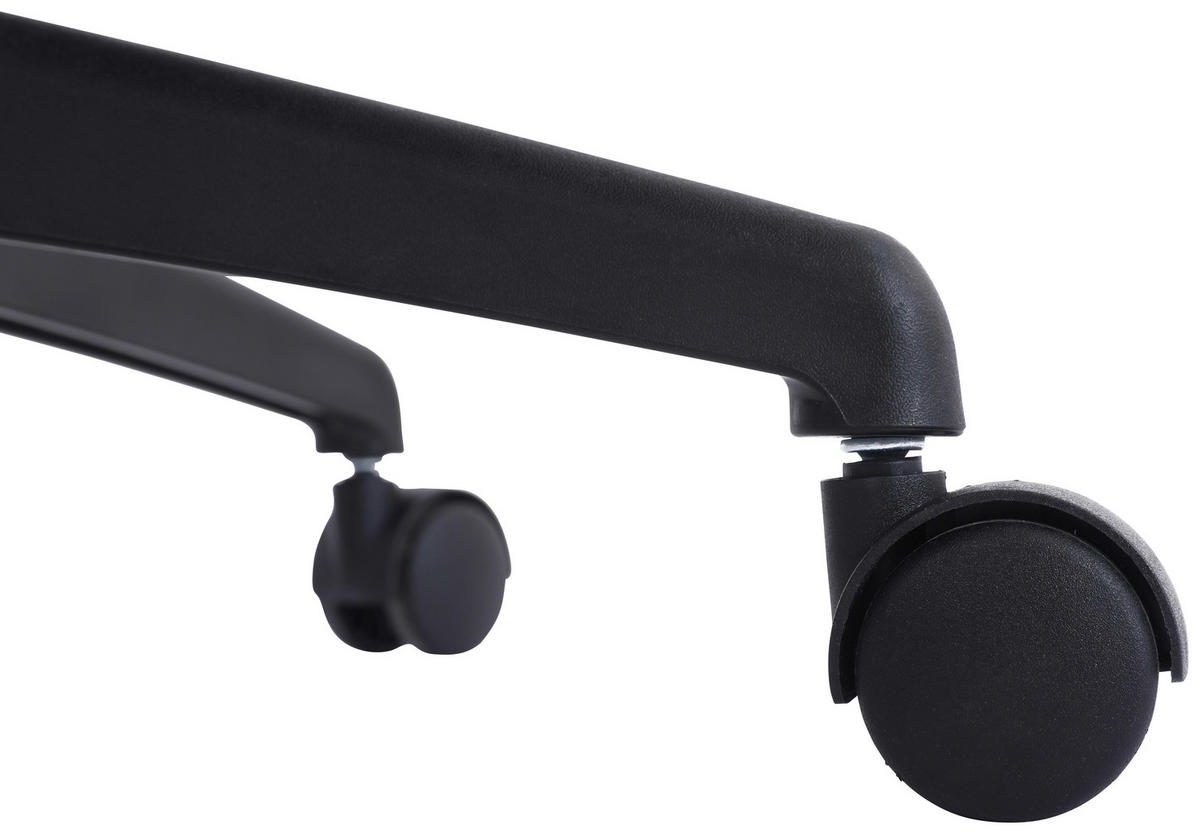 STOLICA OKRETNA  crna  metal, plastika, tekstil  - crna, Design, metal/tekstil (66/125-133/66cm) - Novel