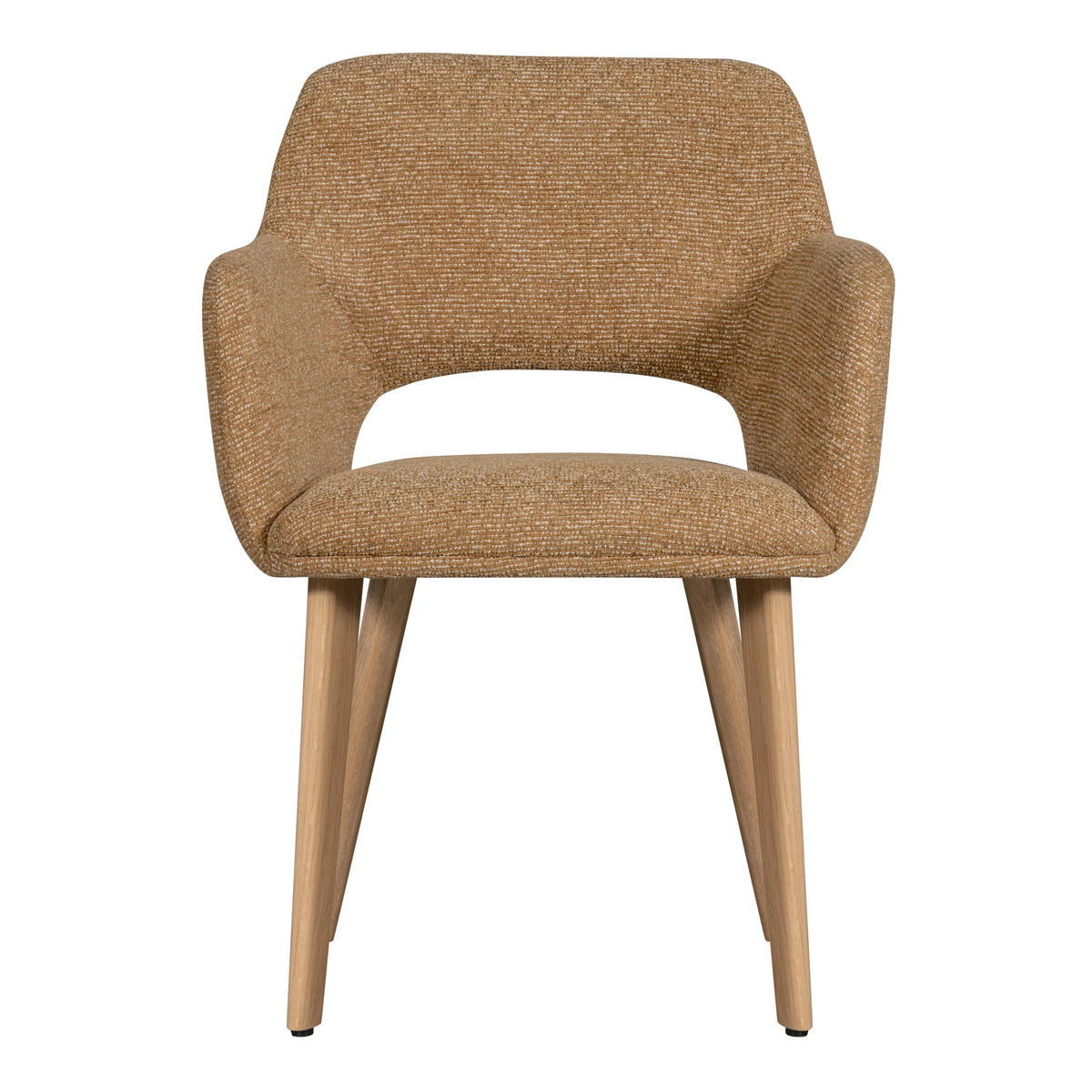 ARMLEHNSTUHL-SET 2 Stück  in Chenille, Webstoff  - Gelb/Naturfarben, MODERN, Holz/Textil (61/86/60cm) - Livetastic