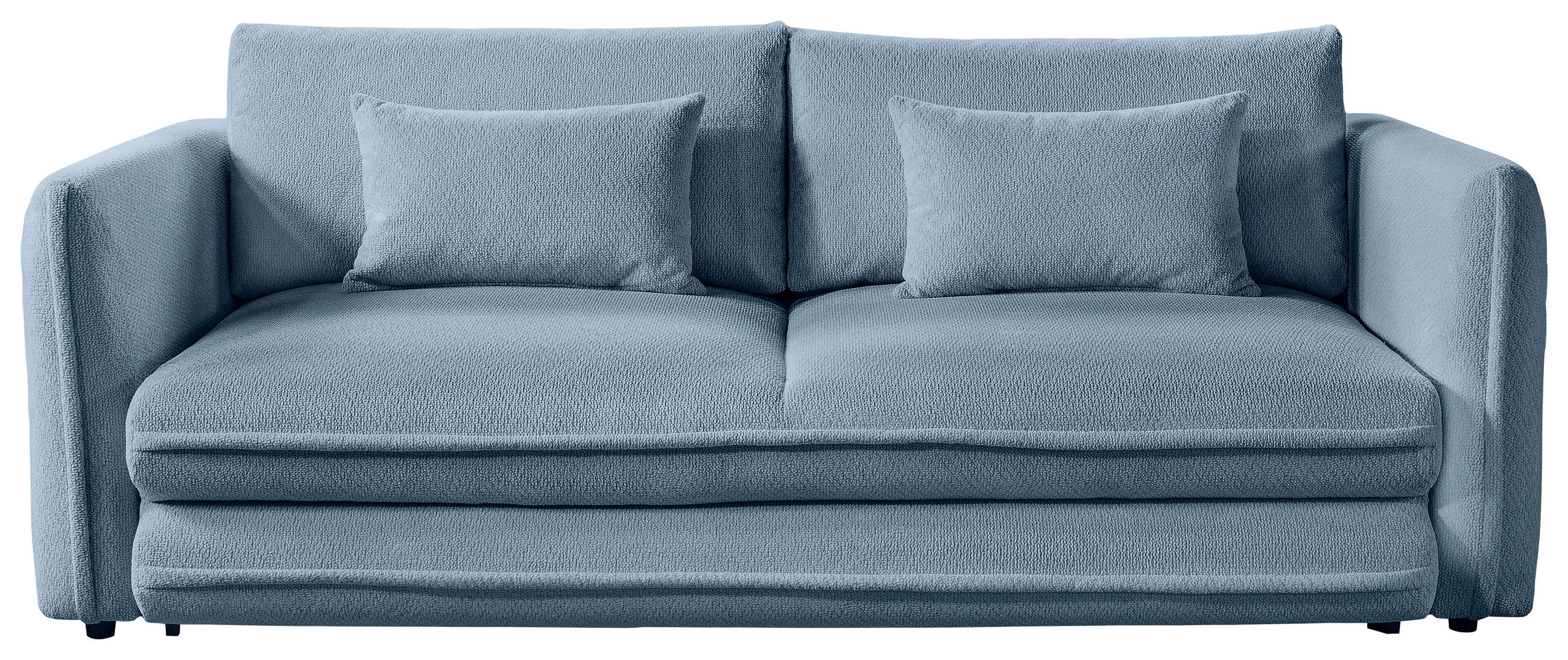 SCHLAFSOFA  mit Liegefunktion Struktur Blau  - Blau/Schwarz, KONVENTIONELL, Kunststoff/Textil (237/94/117cm) - Carryhome