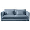 SCHLAFSOFA  mit Liegefunktion Struktur Blau  - Blau/Schwarz, KONVENTIONELL, Kunststoff/Textil (237/94/117cm) - Carryhome