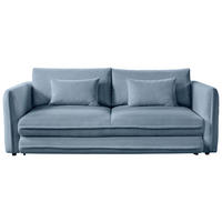 SCHLAFSOFA  mit Liegefunktion Struktur Blau  - Blau/Schwarz, KONVENTIONELL, Kunststoff/Textil (237/94/117cm) - Carryhome
