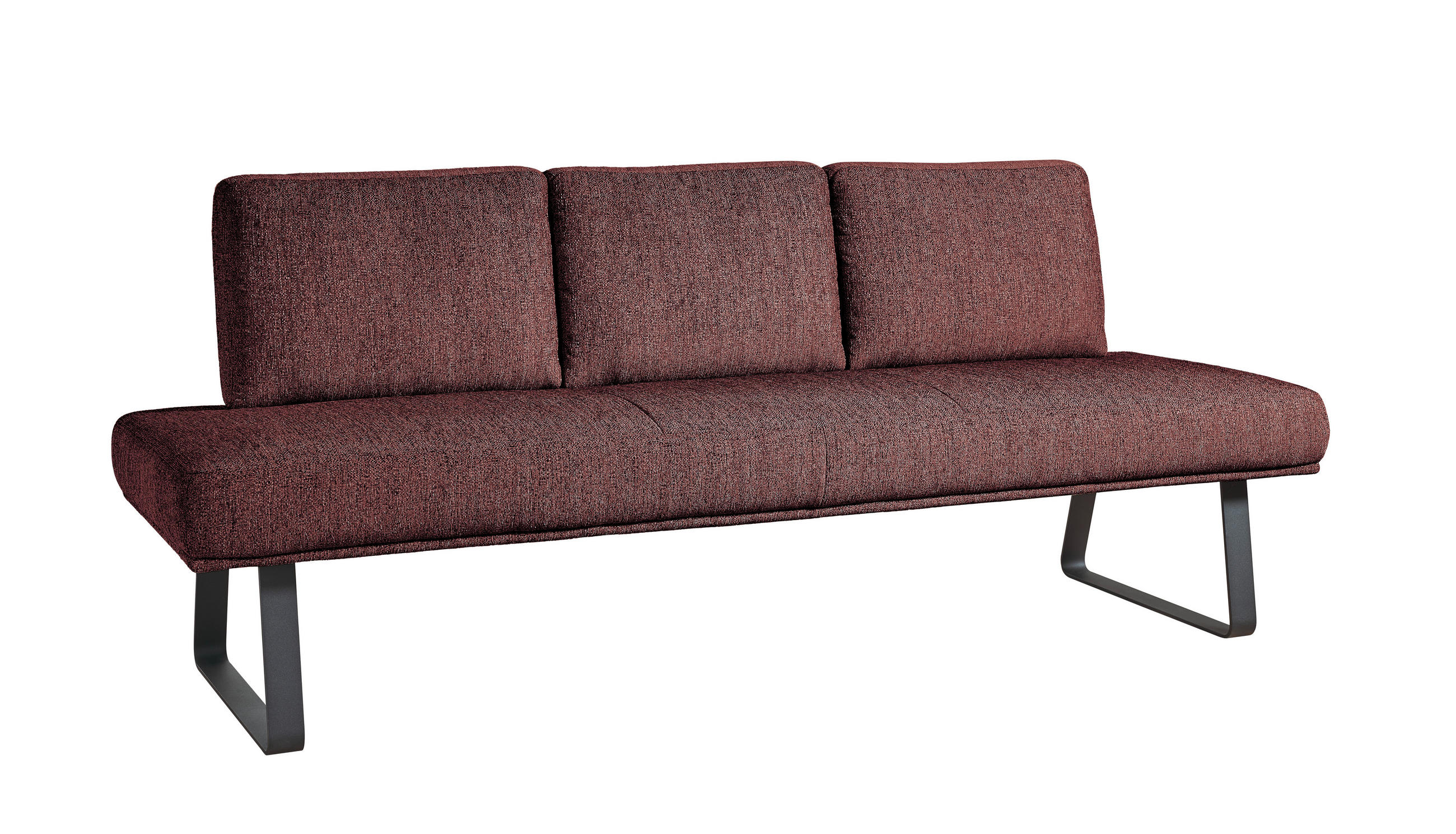 SITZBANK 209/92/78 cm  in Rosa  - Schwarz/Rosa, Design, Textil/Metall (209/92/78cm) - Dieter Knoll