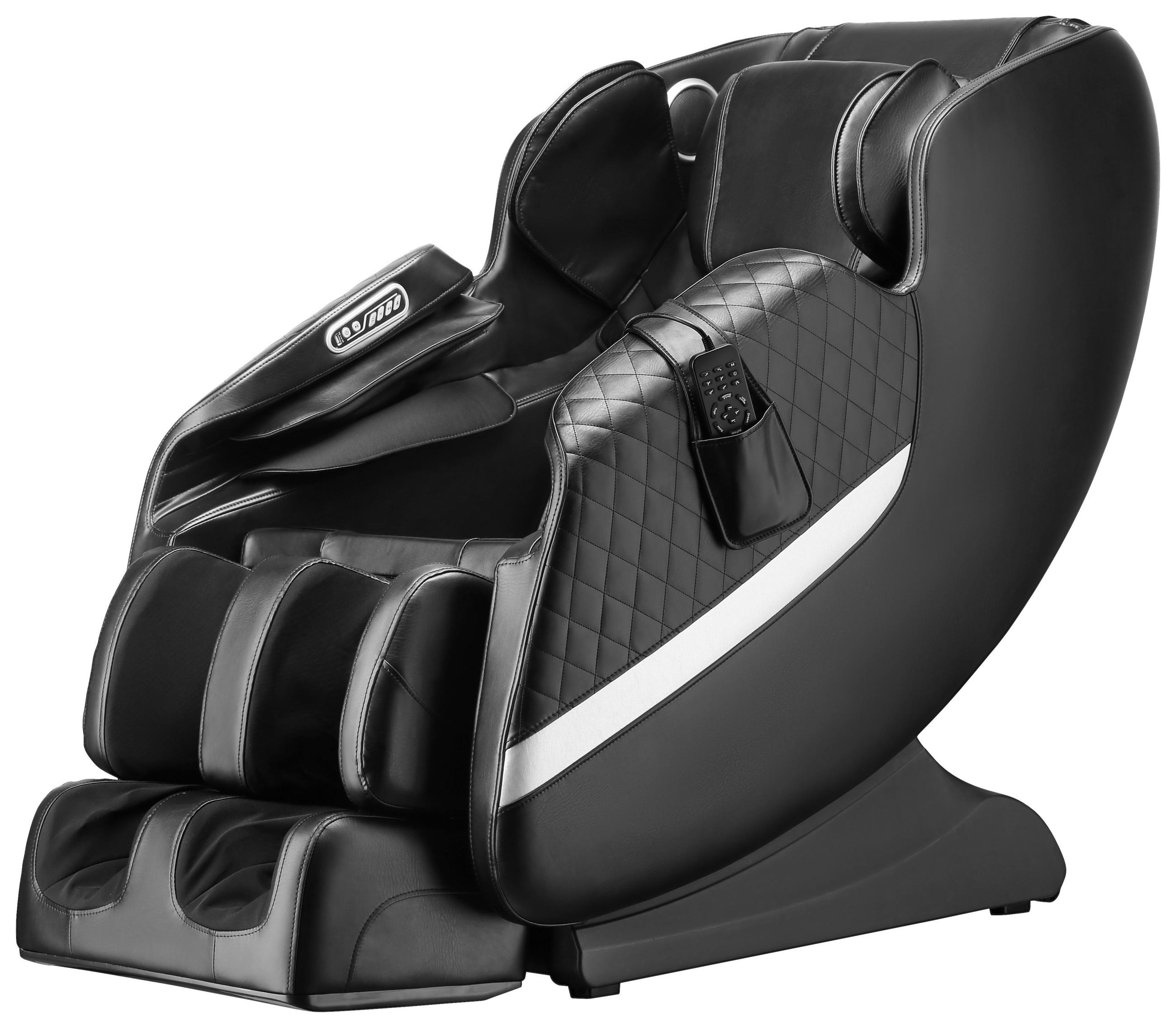MASSAGESESSEL 77,5/110/140 cm  in Lederlook Schwarz integrierte Lautsprecher, Relaxfunktion, Liegefunktion, Netzbetrieb, Massagefunktion  - Schwarz, Design, Textil (77,5/110/140cm) - Cantus