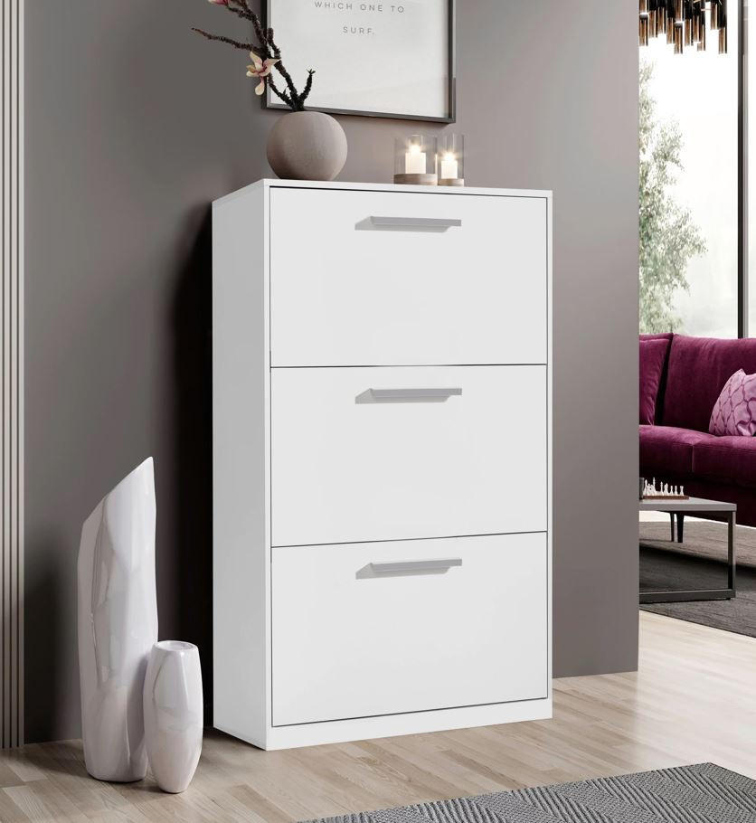 PANTOFAR 64/119.7/19 cm - alb, Modern, material pe bază de lemn (64/119.7/19cm) - Boxxx