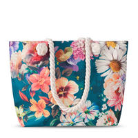 STRANDTASCHE - Blau, KONVENTIONELL, Textil (43/60cm)