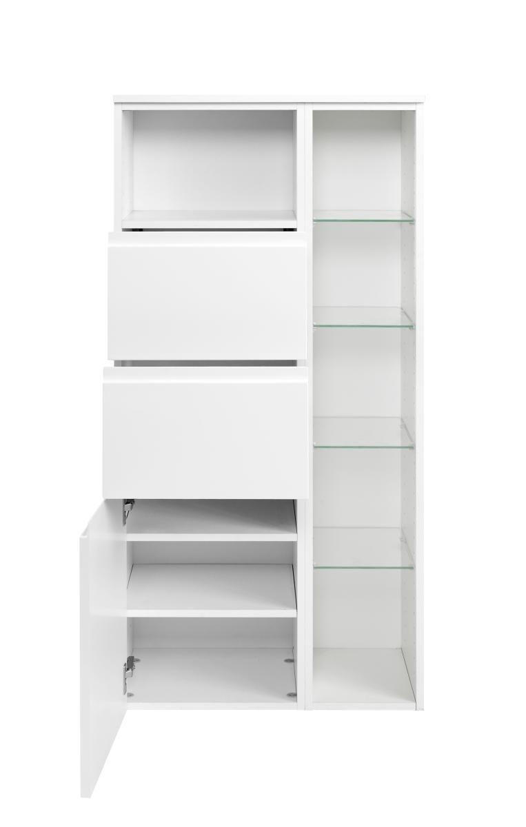 MIDISCHRANK 65/130/35 cm  - Weiß, Design, Holzwerkstoff (65/130/35cm) - Xora