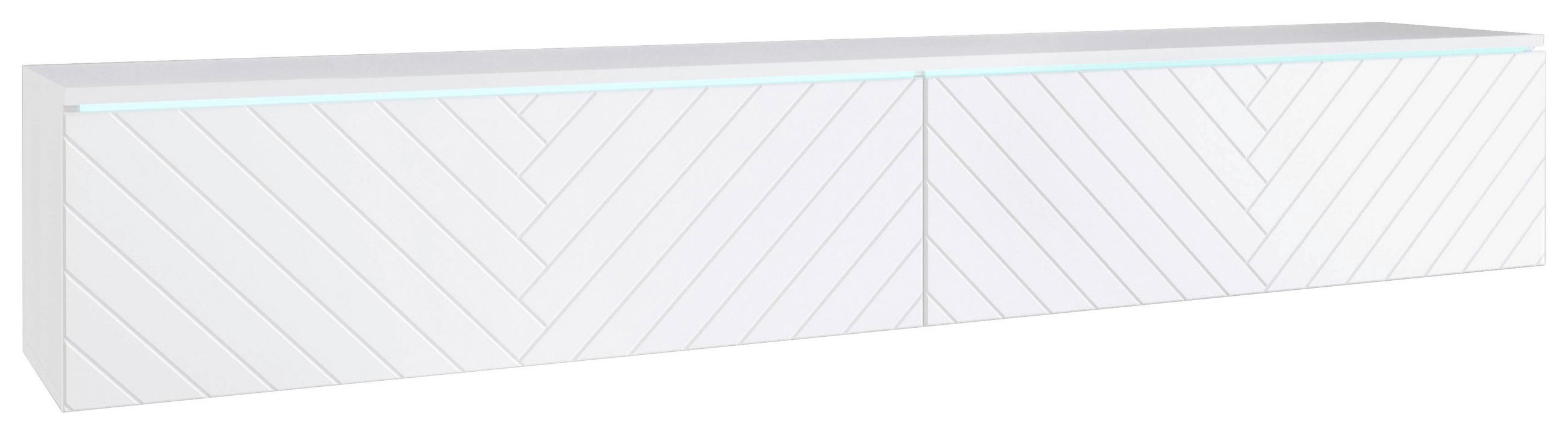 TV-BÄNK Vera  i 180/30/33 cm  - vit/grå, Basics, trämaterial/plast (180/30/33cm) - P & B