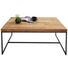 COUCHTISCH Eiche massiv rechteckig Eichefarben, Schwarz - Eichefarben/Schwarz, Design, Holz/Metall (100/60/40cm) - Novel