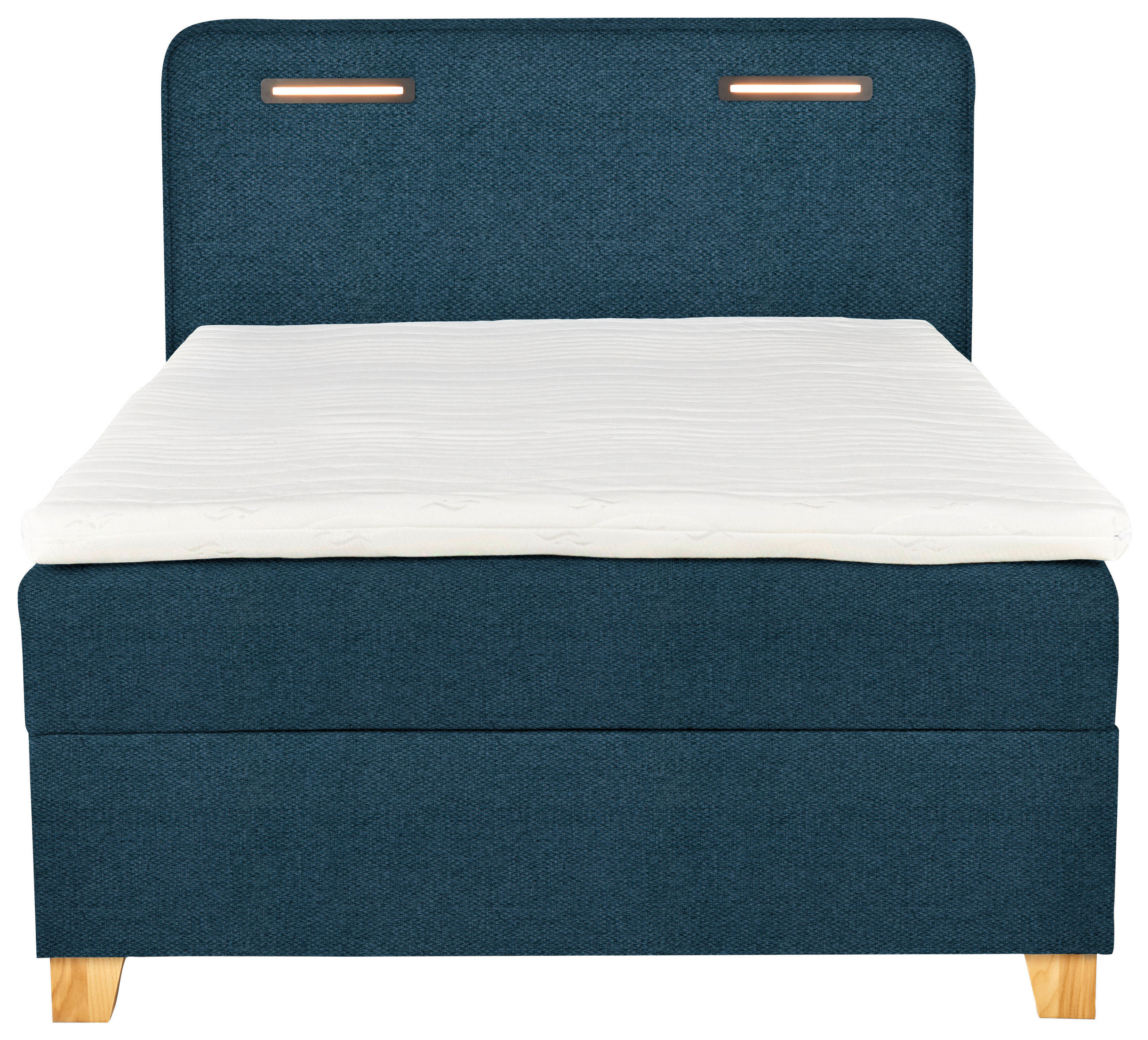 BOXBETT 100/200 cm  in Dunkelblau  - Türkis/Eichefarben, Konventionell, Holz/Holzwerkstoff (100/200cm) - Moderano