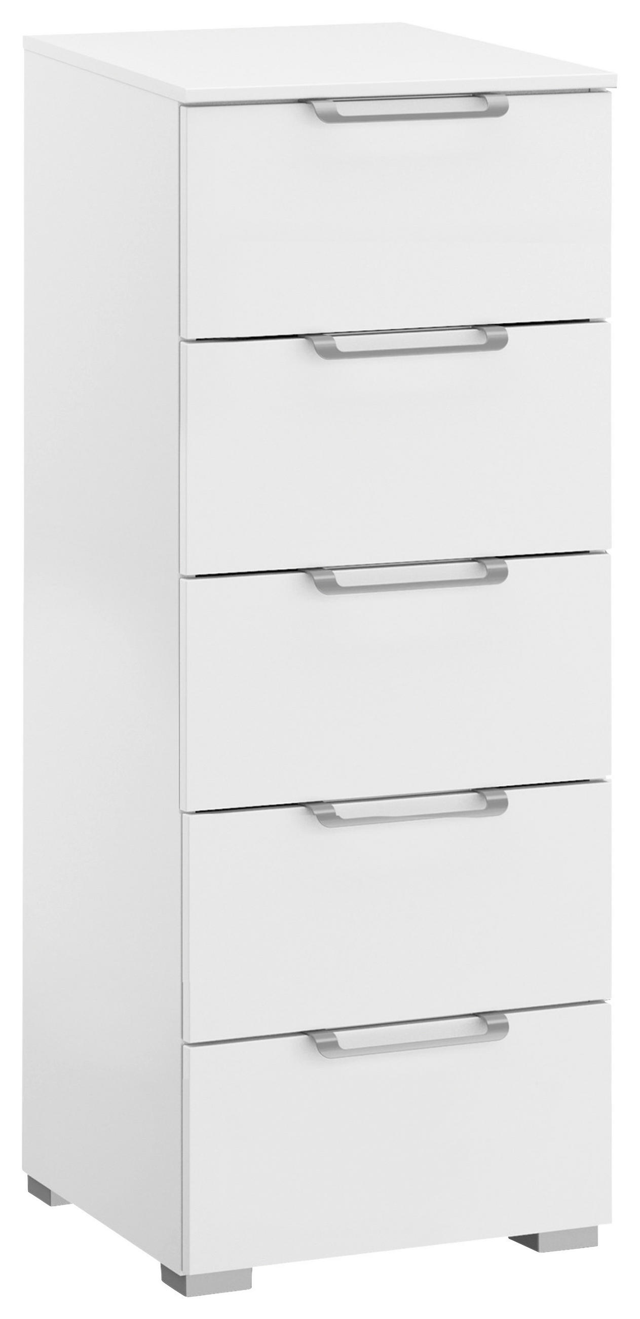 KOMMODE 40/100/42 cm Weiss  - Weiss/Silberfarben, Design, Holzwerkstoff/Kunststoff (40/100/42cm) - Novel