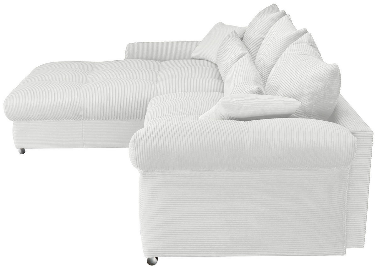 ECKSOFA Naturfarben Cord  - Chromfarben/Naturfarben, KONVENTIONELL, Textil/Metall (225/335cm) - Carryhome