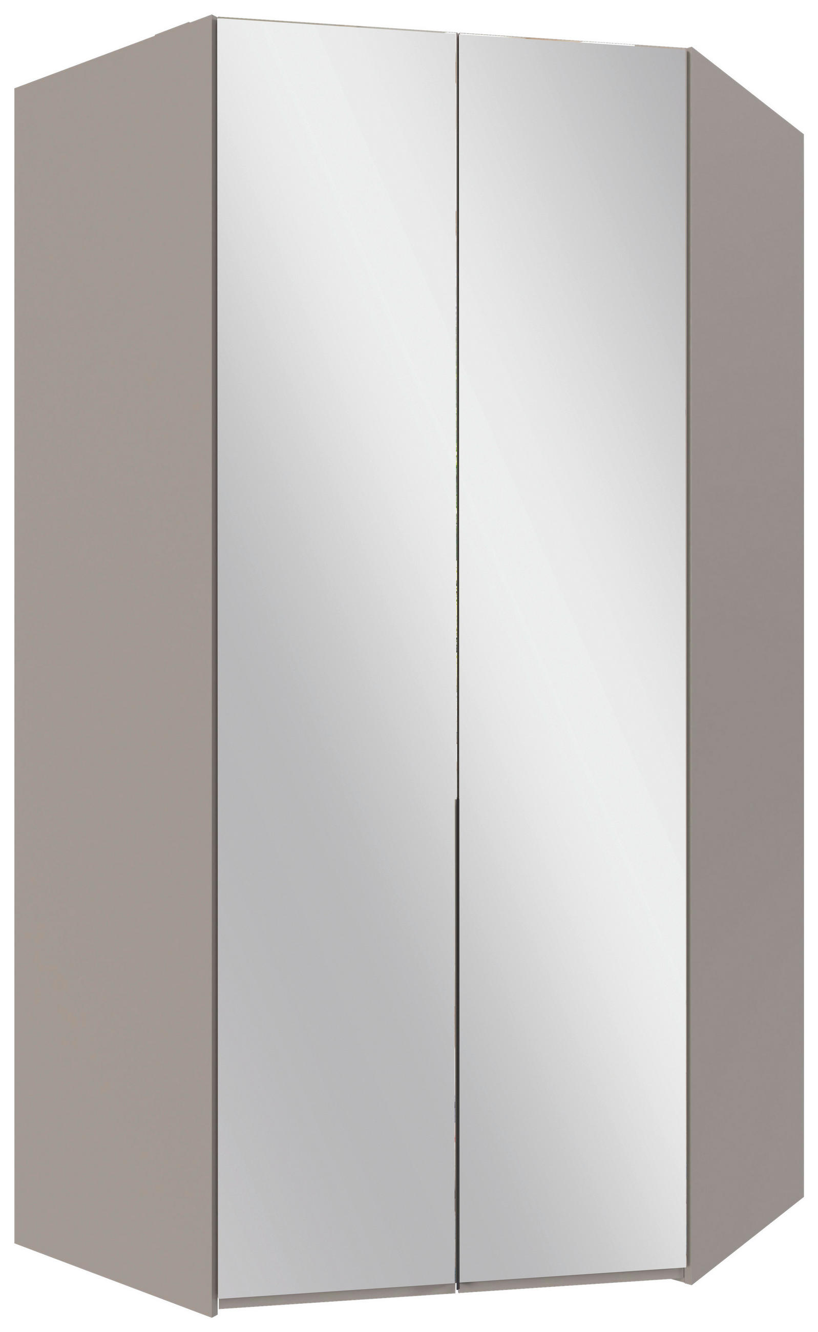 ECKKLEIDERSCHRANK 120/236/120 cm Grau, Sahara  - Schwarz/Grau, MODERN, Glas/Holzwerkstoff (120/236/120cm) - MID.YOU