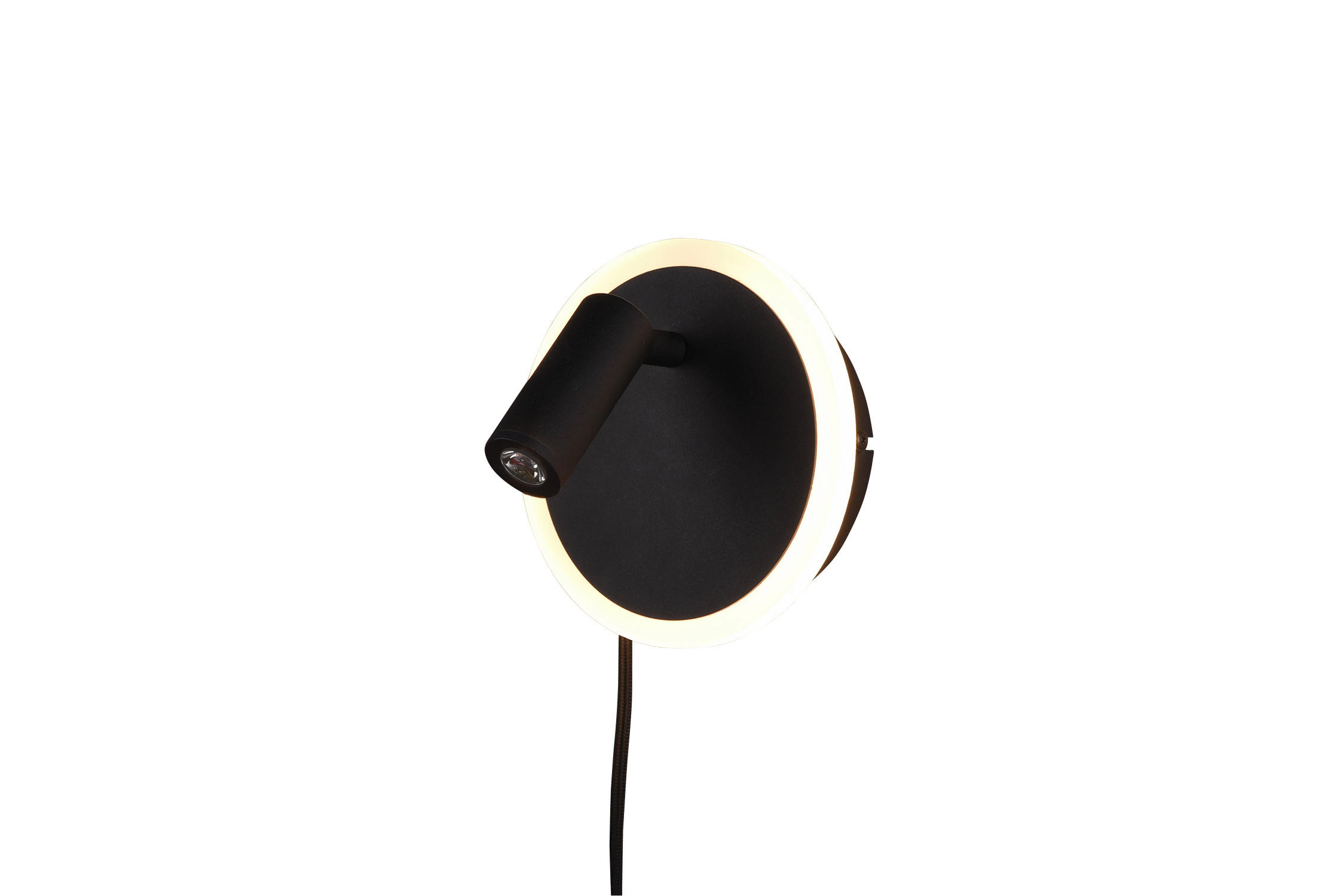 NÁSTĚNNÉ LED SVÍTIDLO, 15 cm - černá, Basics, kov/plast (15cm)