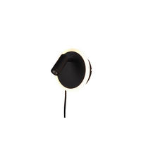 NÁSTENNÉ LED SVIETIDLO, 15 cm - čierna, Basics, kov/plast (15cm)
