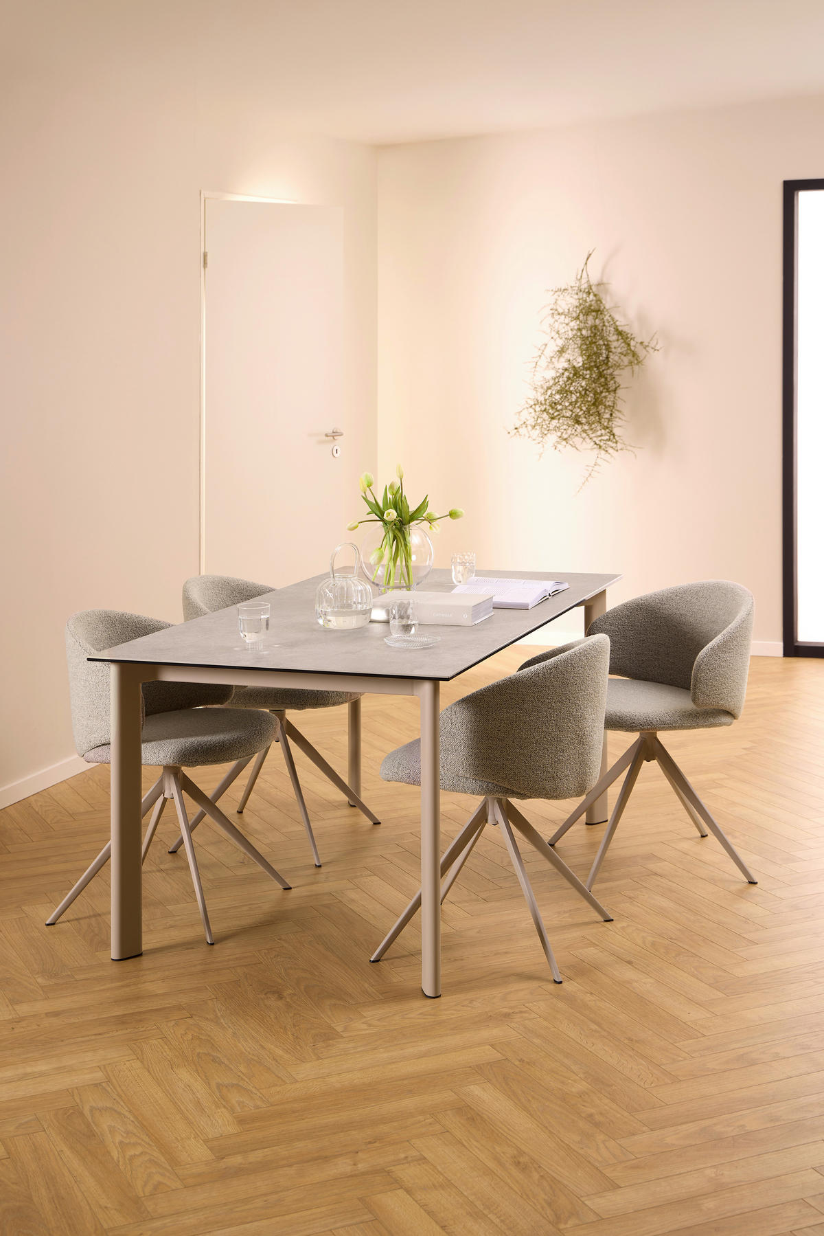 ESSTISCH in Metall, Keramik  - Grau, Trend, Keramik/Metall (160/75/90cm) - MID.YOU