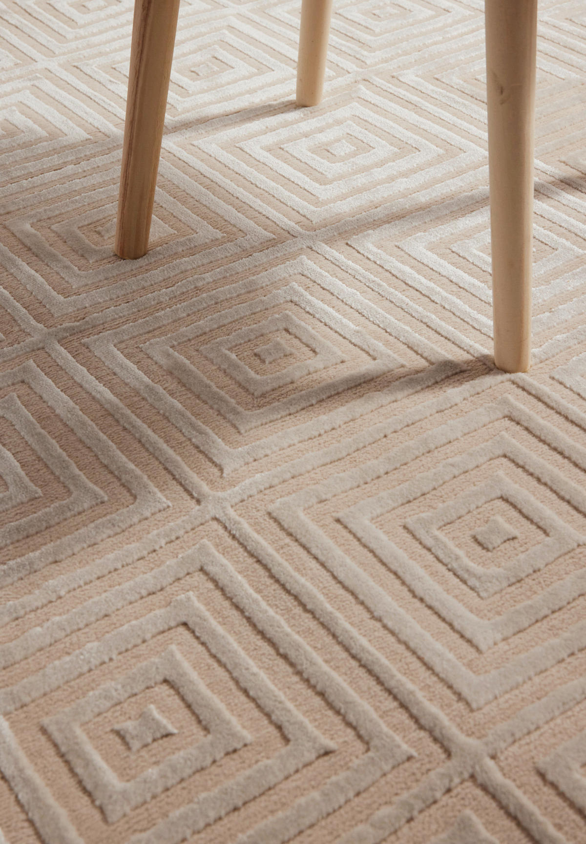 TEPPICH 200/280 cm Perles Creme, Beige rechteckig  - Beige/Creme, Basics, Kunststoff (200/280cm) - Elle Decoration