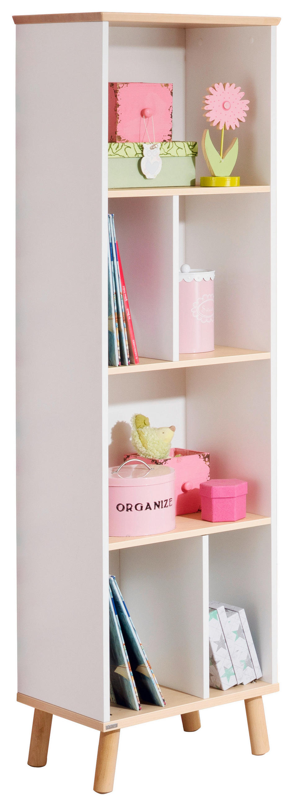 REGAL Birke Weiß, Birkefarben  - Birkefarben/Weiß, Design, Holz/Holzwerkstoff (50/182,7/40,3cm) - Paidi