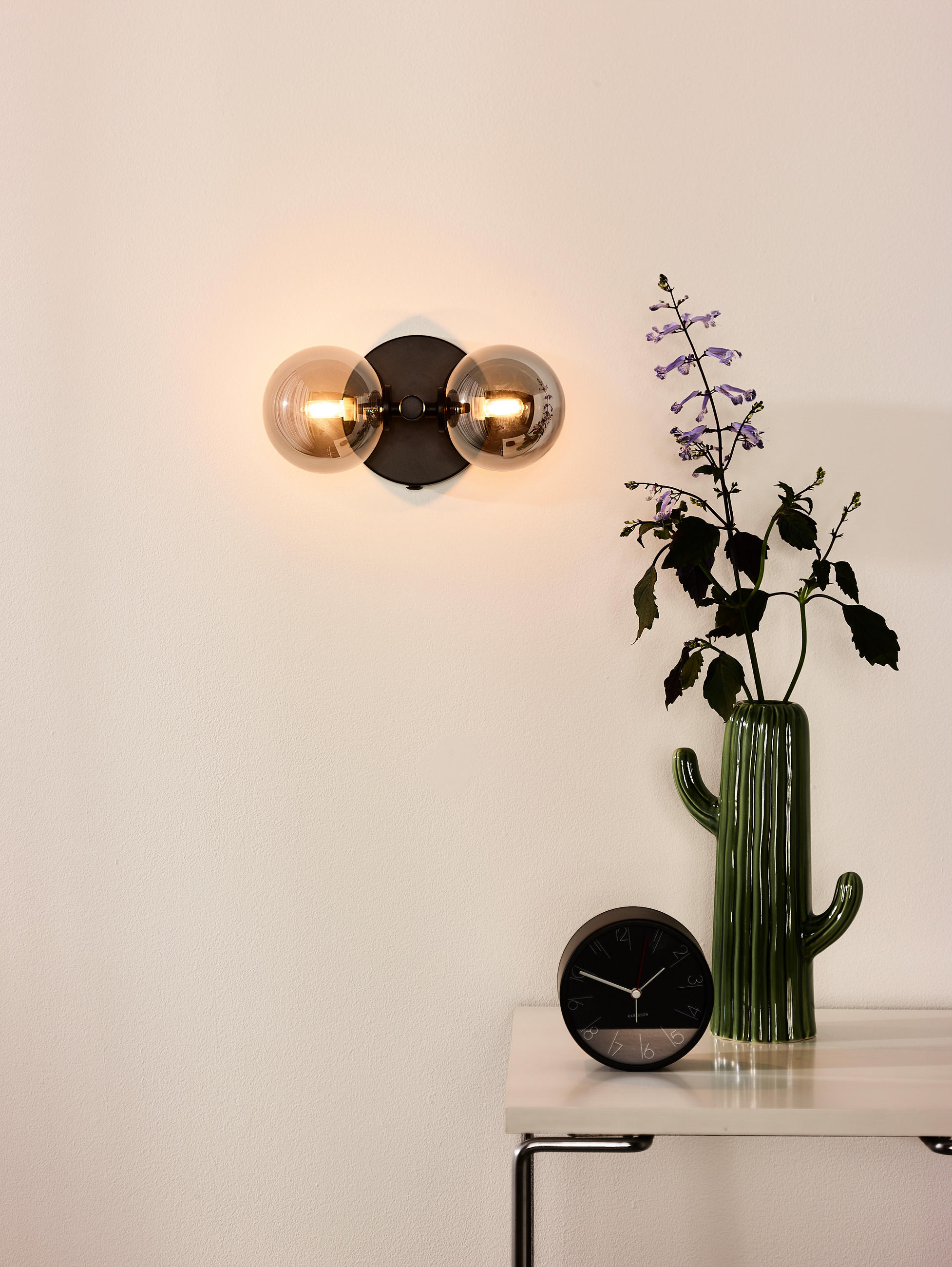 WANDLEUCHTE Tycho 12/15/22 cm   - Schwarz, Design, Glas (12/15/22cm) - Lucide