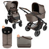 KINDERWAGENSET  Salsa 5 Air Herbst Set  Nature  - Graubraun/Schwarz, Basics, Textil/Metall (63/118/95.5cm) - ABC Design