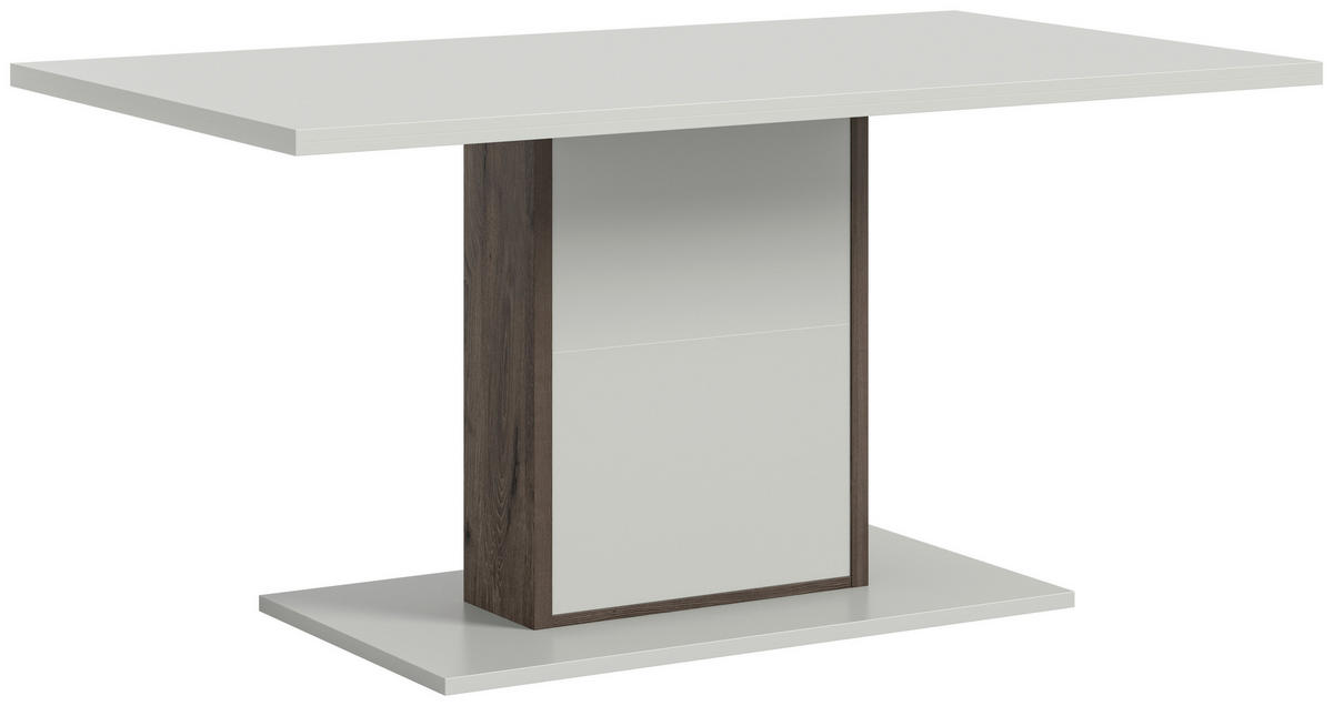ESSTISCH in Holzwerkstoff 160/60/77 cm   - Dunkelbraun/Weiß, Design, Holzwerkstoff (160/60/77cm) - MID.YOU