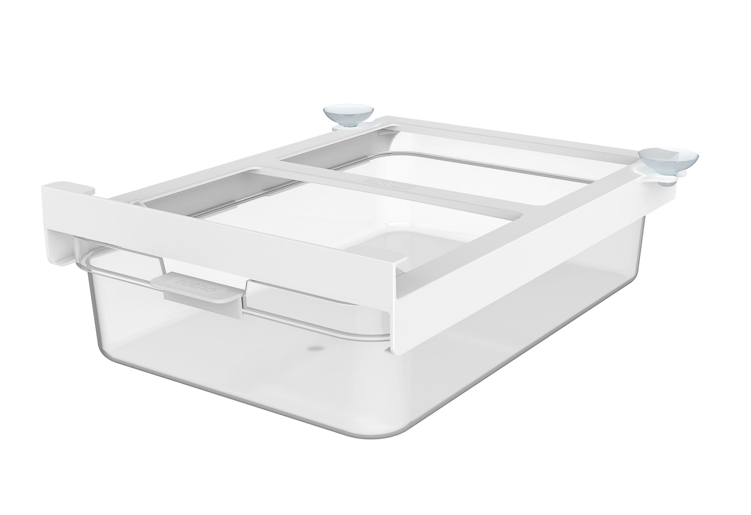 SCHUBLADENBOX     - Transparent/Weiß, Basics, Kunststoff (28,7/21,8/9,1cm) - Rotho
