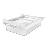 SCHUBLADENBOX - Transparent/Weiß, Basics, Kunststoff (28,7/21,8/9,1cm) - Rotho