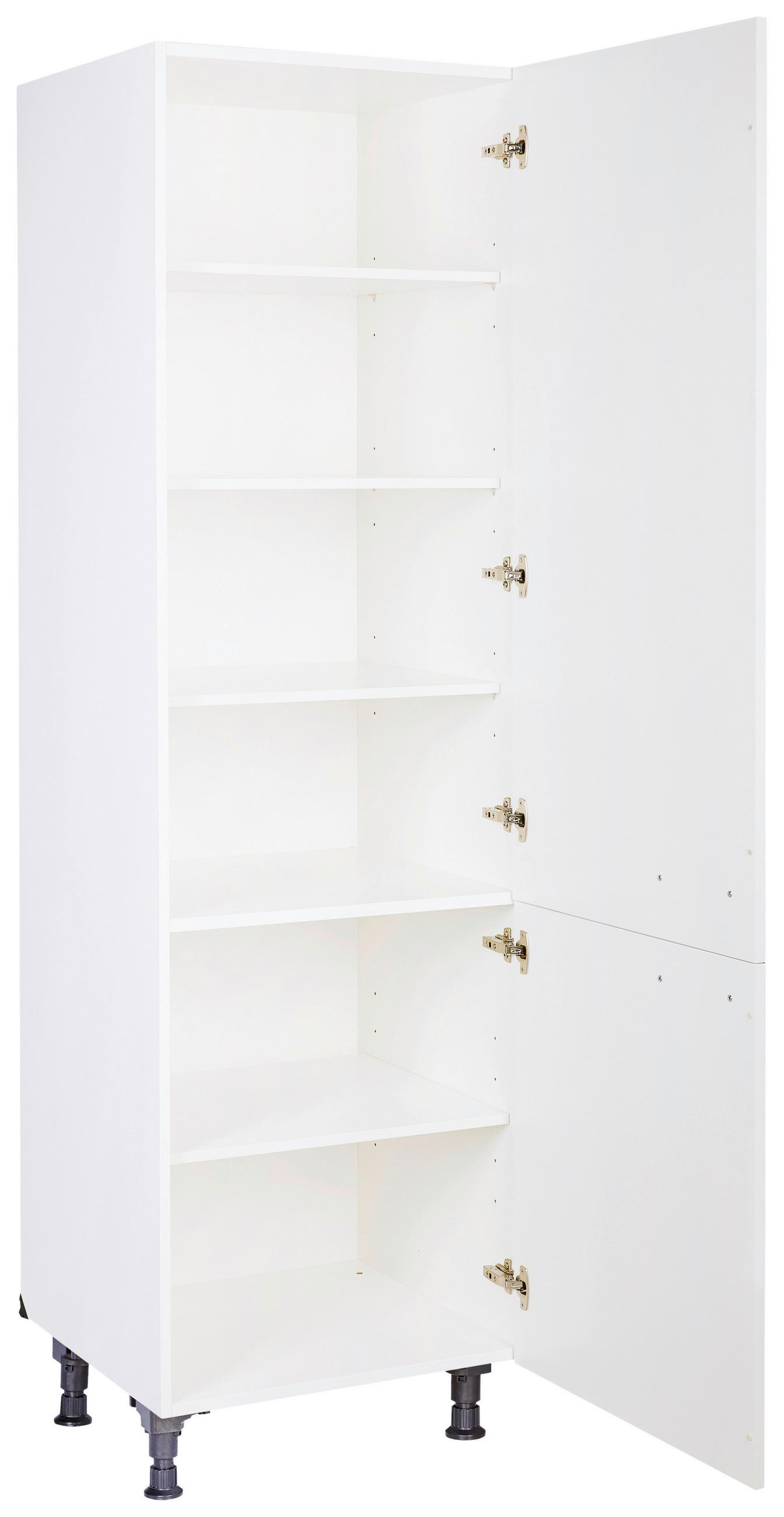 GESCHIRRSCHRANK 60/216,6/58 cm  in Weiß  - Edelstahlfarben/Weiß, MODERN, Holzwerkstoff/Metall (60/216,6/58cm) - Nobilia