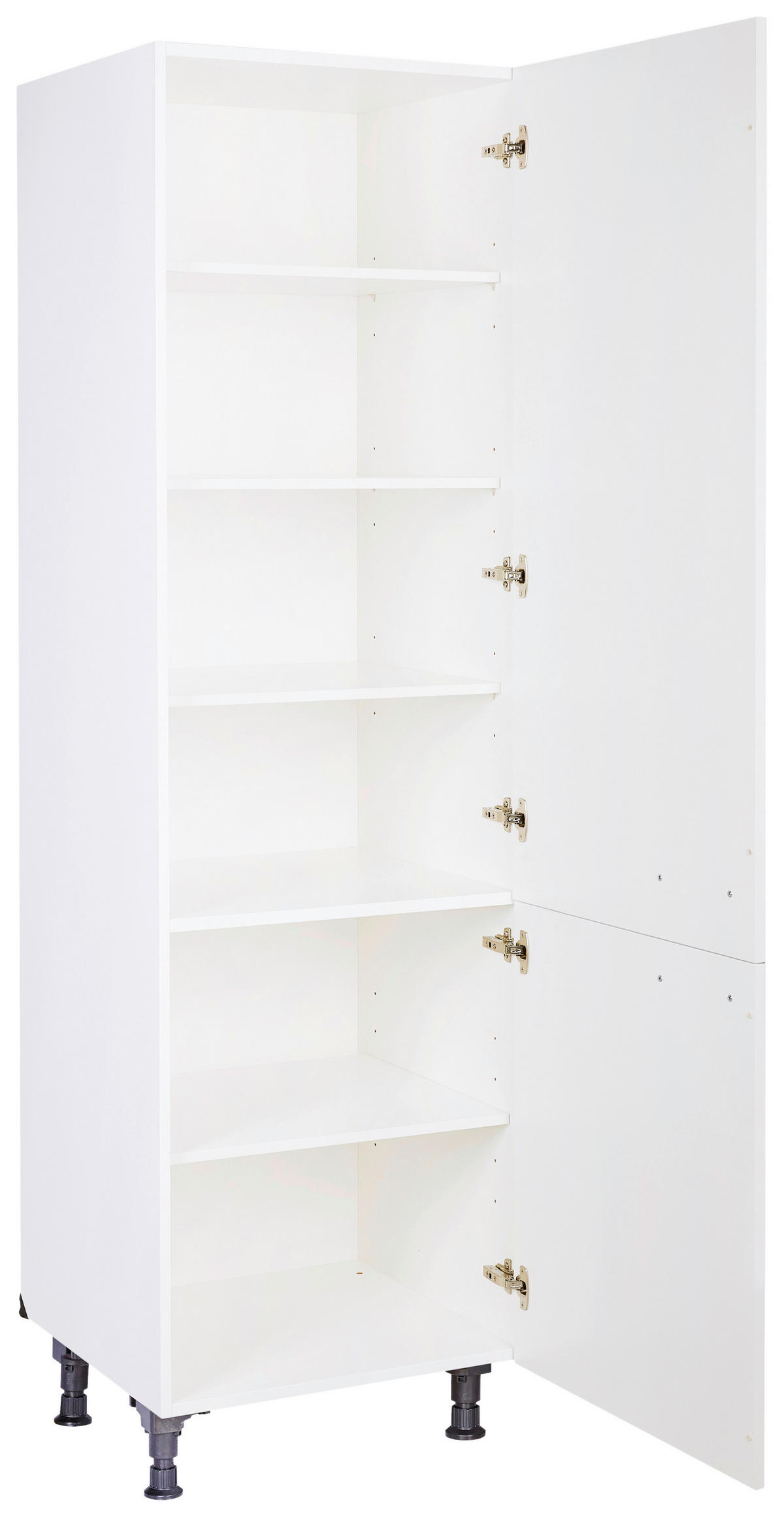 GESCHIRRSCHRANK 60/216,6/58 cm  in Weiß  - Edelstahlfarben/Weiß, MODERN, Holzwerkstoff/Metall (60/216,6/58cm) - Nobilia