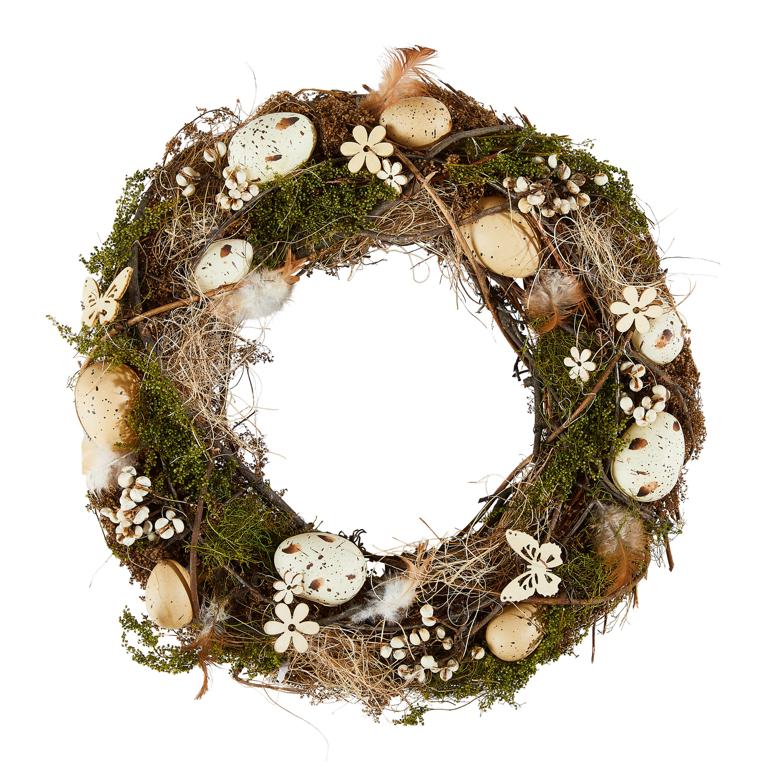 FRÜHLINGSKRANZ  - Braun, LIFESTYLE, Naturmaterialien/Holz (34cm)