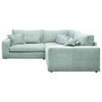 ECKSOFA  Mintgrün Cord  - Schwarz/Mintgrün, KONVENTIONELL, Kunststoff/Textil (248/248cm) - Carryhome