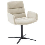 ARMLEHNSTUHL  in Cord  - Taupe/Schwarz, Design, Textil/Metall (61/88/66cm) - Dieter Knoll