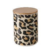 VORRATSDOSE  - Hellbraun/Schwarz, Basics, Keramik/Holz (12/16,5cm) - Boltze Home