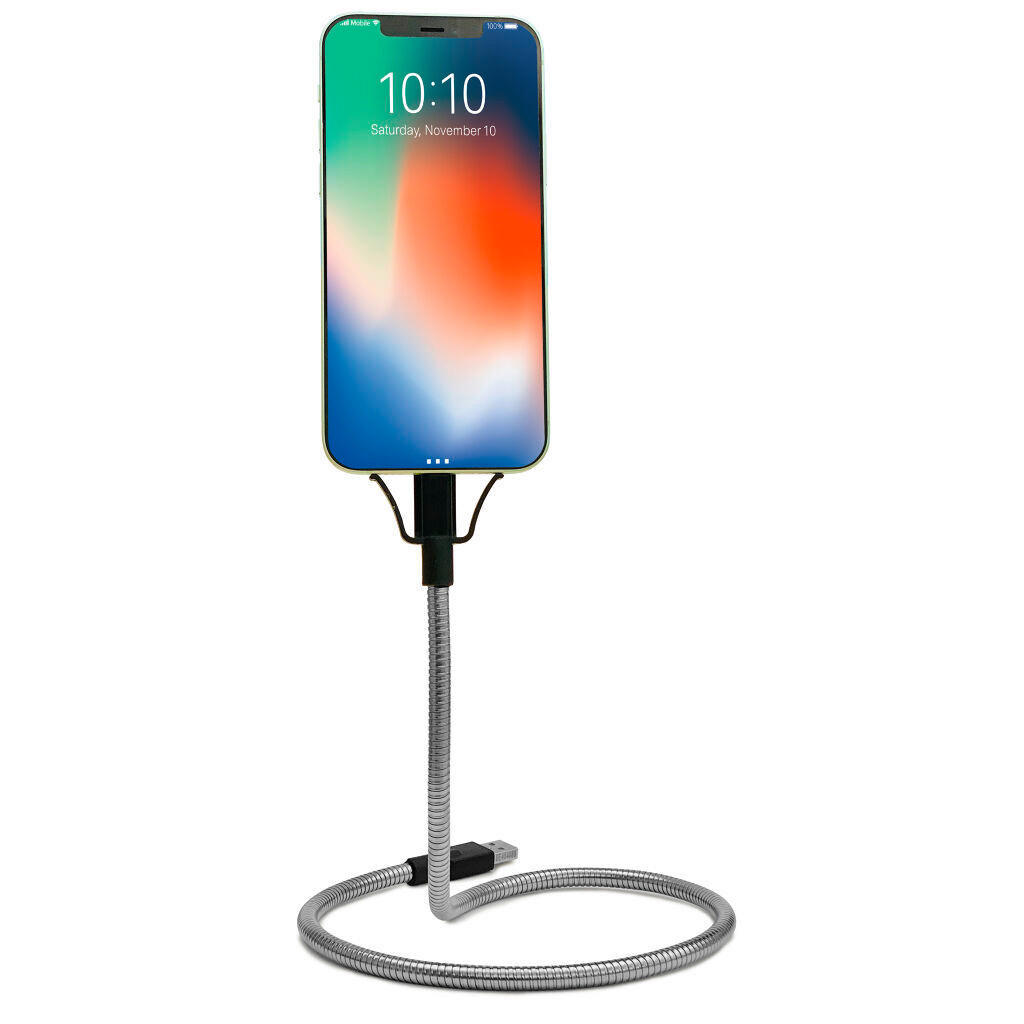 USB NABÍJECÍ ADAPTÉR - šedá/černá, Basics, kov/plast (3/16,5/10cm) - Kikkerland