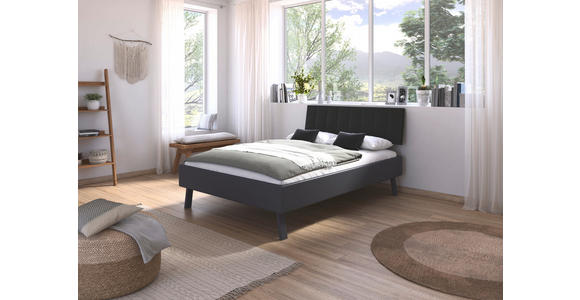BETT 140/200 cm  in Grau  - Grau, Design, Holzwerkstoff/Textil (140/200cm) - Carryhome