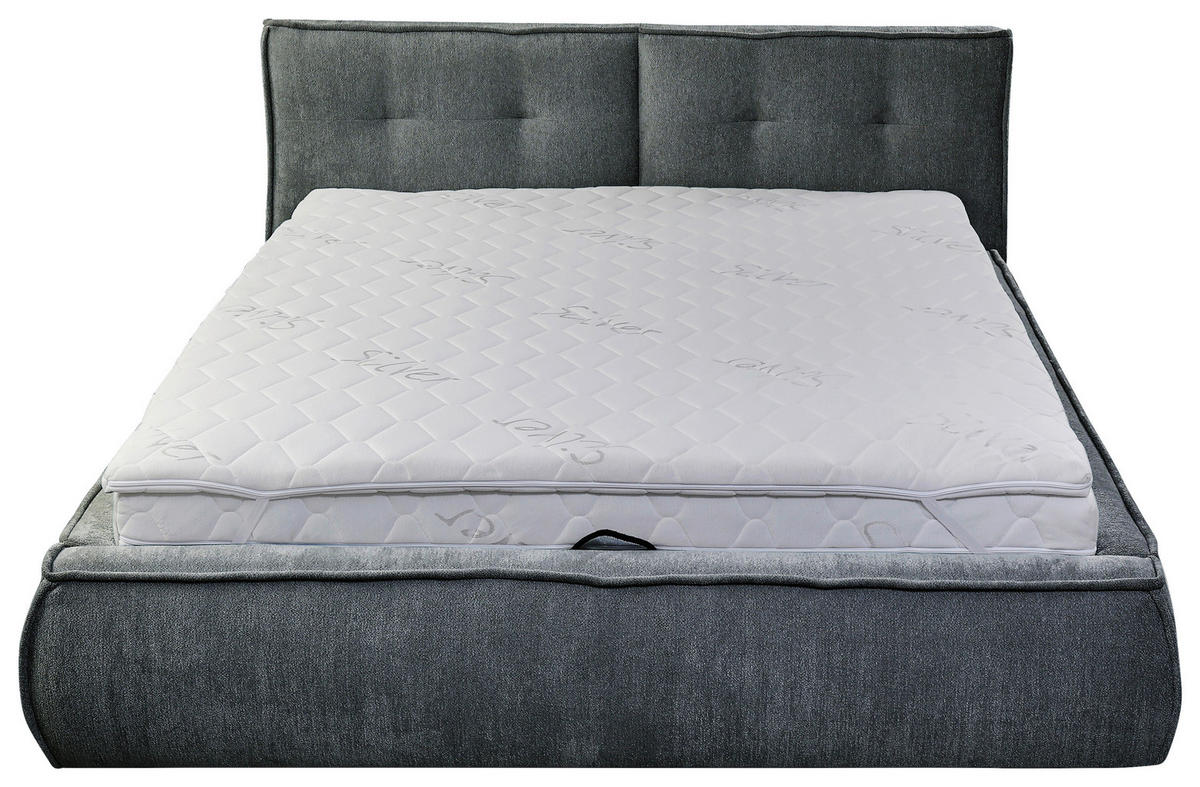 POLSTERBETT Lattenrost 180/200 cm  in Anthrazit  - Beige/Anthrazit, LIFESTYLE, Holz/Textil (180/200cm) - Livetastic