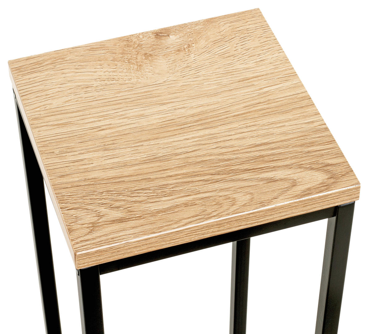 STOJAN NA KVĚTINY, černá, barvy dubu - černá/barvy dubu, Design, kov/kompozitní dřevo (19/54/19cm)