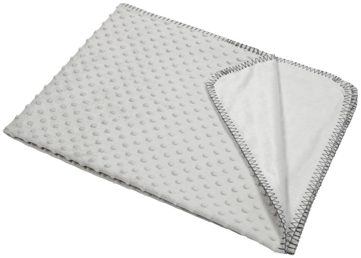 SCHMUSEDECKE Pom Pom  75/100 cm  - Hellgrau, Basics, Textil (75/100cm) - My Baby Lou